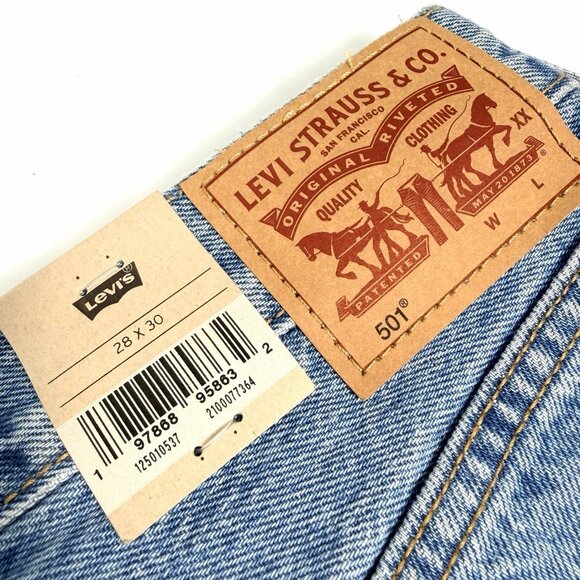 Levi’s 501 High Rise Straight Jeans Shine Theory Women’s Size 28x30 - Picture 6 of 6
